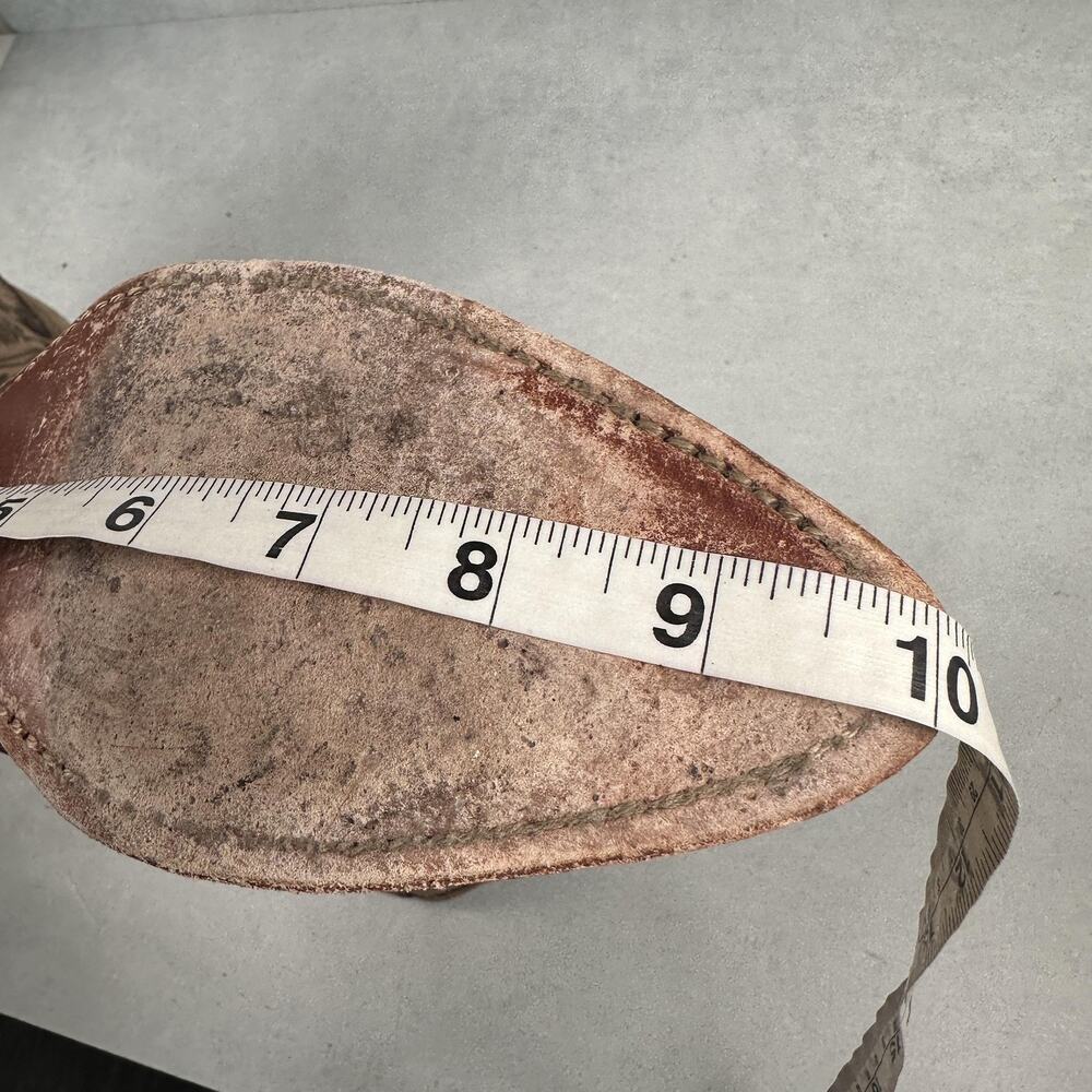 Abilene Boot Co. Distressed Tan Leather Western Ankle Boots - Picture 9 of 10